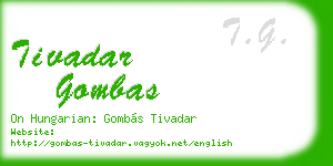 tivadar gombas business card