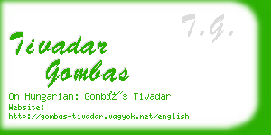 tivadar gombas business card